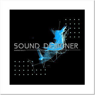 Sound Designer Blue Posters and Art